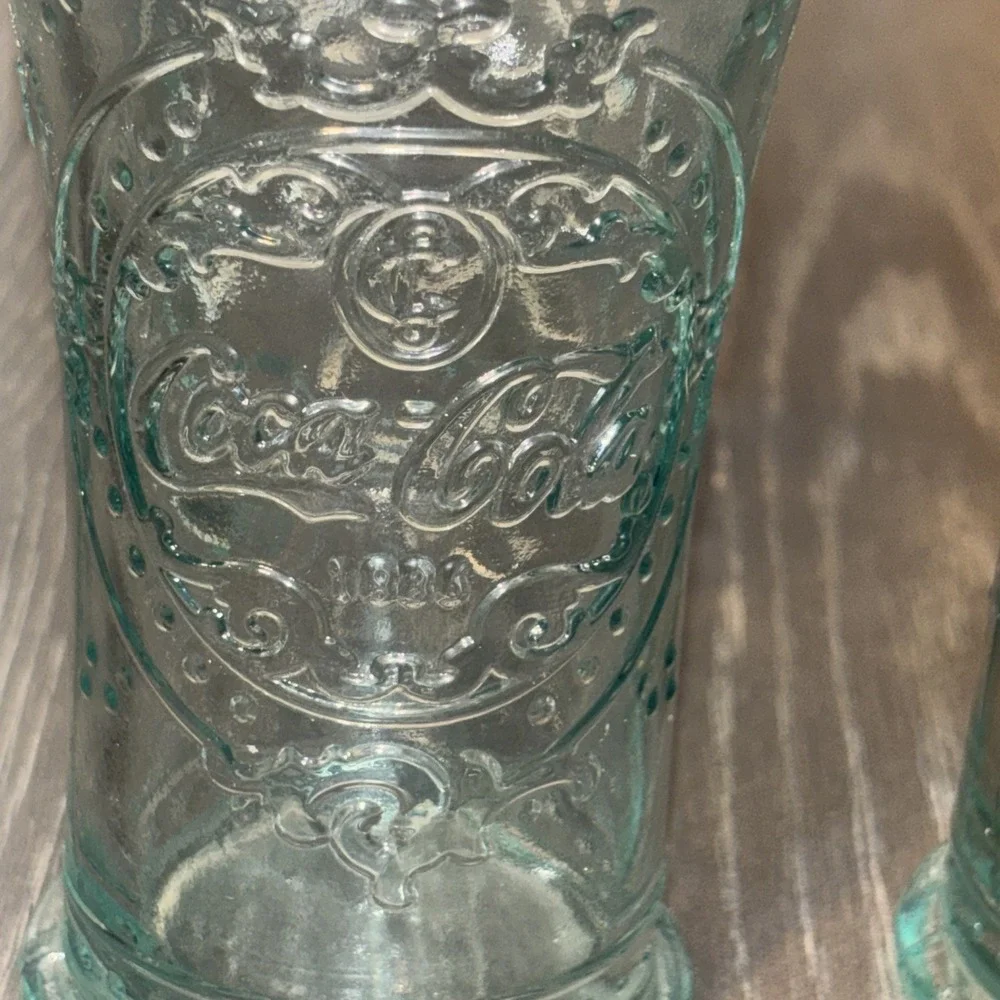 Coca Cola‎ San Miguel Authentic 100% Recycled Glass Green Set Of 2